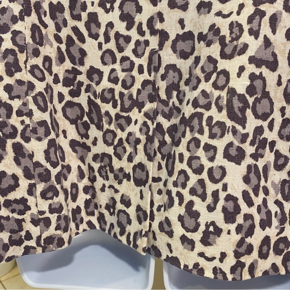 Rachel Zoe linen blend gray and cream leopard print blazer/jacket. Size Medium - Picture 8 of 8